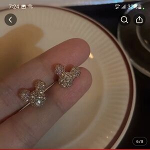 Mickey Mouse Rhinestone Earrings